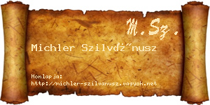 Michler Szilvánusz névjegykártya
